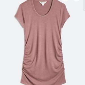 maternity market & spruce Mauve Ruched Top